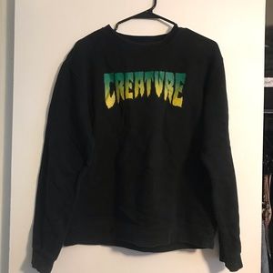 CREATURE skateboards crew neck sweater